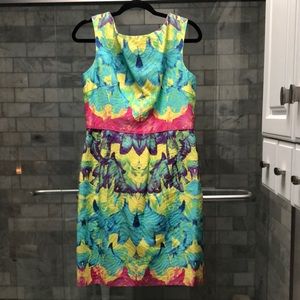 Muse Designer Dress, Size 10, Sleeveless, V-Back; Lined; Knee Length; Beautiful!